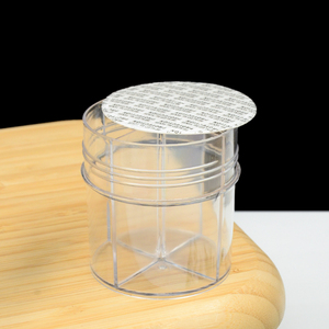 Boîte à bonbons en plastique ronde personnalisée avec support PS, emballage alimentaire pour petits granulés, bouteille à 4 compartiments avec bouchon à vis - Product Image 5