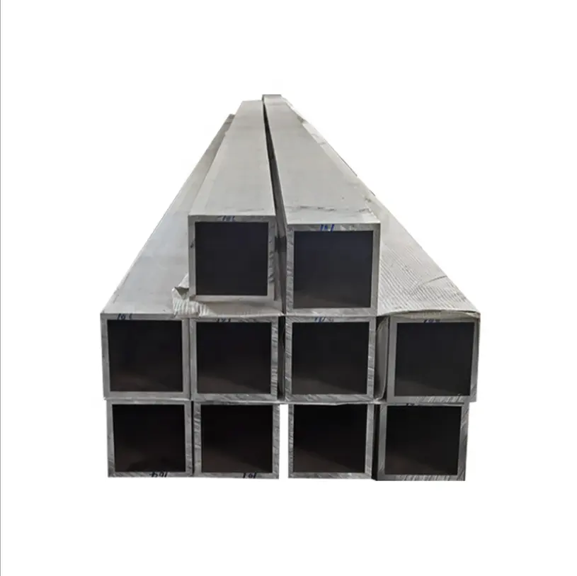 Large Stock 7075 6061 5052 T6 Mill Finished Anodized Square Rectangular Aluminum Tube