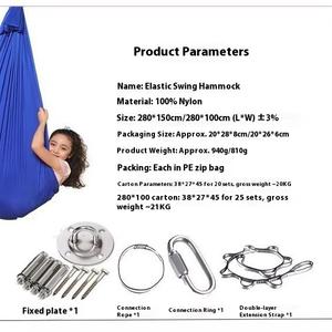 Hamaca de Yoga Infantil <span class=keywords><strong>DIYI</strong></span>, Columpio Sensorial Moderno, Plegable, para Interiores y Exteriores, Silla Colgante de Doble Capa de Nailon, 200 kg, Verano - Product Image 4