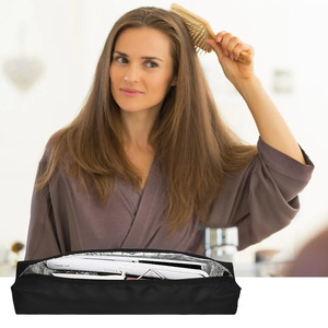 Multiple Hot Tools Organizer Storage Bag For Curling Iron Flat Iron Hair Straightener Travel Protection Nylon Minimalist Design - Product Image 4