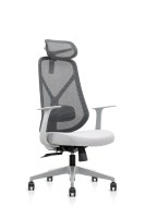 Chaise de bureau d'ordinateur pivotante confortable en mouvement chaise de bureau ergonomique en tissu maillé à bascule moderne