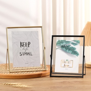 Marco de <span class=keywords><strong>Fotos</strong></span> Metálico de Sobremesa para <span class=keywords><strong>Fotos</strong></span> <span class=keywords><strong>Polaroid</strong></span>, Tamaños de 6, 7 y 8 Pulgadas, Pinturas y Decoraciones de Flores Secas - Product Image 2