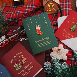 3D Embellished Christmas Greeting Cards Festive Designs Snowman Christmas Tree Santa for Holiday Wishes Holiday Greeting Card - Product Image 6