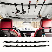 Support de canne à pêche portable pour voiture, rangement sur toit, sangle réglable, protection noire, accessoires fixes