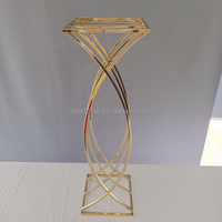 Vase à fleurs en verre transparent haut pour décoration d'événements, centre de table de mariage, support de fleurs en forme de trompette transparent