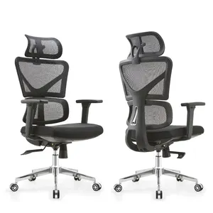 Sử dụng nhà nghiên cứu Bàn máy tính nâng ghế im lặng ròng rọc 4D lan can đầy đủ lưới Ergonomic Ghế với quần áo giá