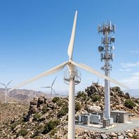 Éolienne GWS-30000W 30KW pour système de stockage d'énergie par batterie, rotor de 12m, 3 phases PMSG 380V IP54