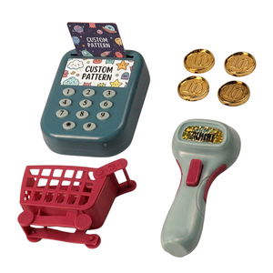Juego de Juguetes de <span class=keywords><strong>Supermercado</strong></span> para Niños, Caja Registradora, Carrito de Compras, Escáner, Juego de Roles Educativo, Regalo Promocional Personalizado - Product Image 2