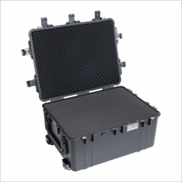 Valise à outils en PP rigide à prix raisonnable, étanche IP67, résistante aux chocs IK10, pour le stockage d'équipements de camping en extérieur avec roues en mousse