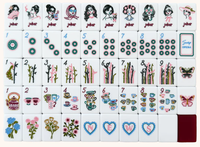Ensemble de Mahjong Américain Lucky Ladies, 160/166 pièces, tuiles de Mahjong de qualité supérieure, élégant jeu de table familial pour femmes et amies