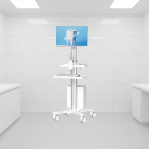 Chariot médical moderne en acier inoxydable pour hôpital et clinique dentaire, capacité maximale 22 lb, avec design pratique et sans verrouillage - Product Image 3