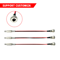 Cable de Extensión de Alimentación CC Impermeable DC5525 Macho a Hembra, 18AWG, Metálico, con Tuerca de Sujeción