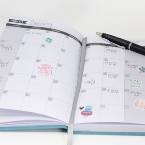 Carnet de <span class=keywords><strong>budget</strong></span> et de planification financière mensuelle A5 personnalisé en cuir rigide, planificateur d'entreprise, coffret cadeau pour documents - Product Image 5