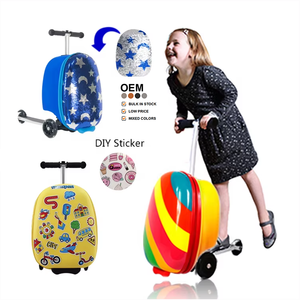Gepäck Kinder 3D Maletas de Viaje Nios Flyte Kinder flughafen sitzen Fahrt auf dem Reiten ein Koffer Roller fahrbares Gepäck - Product Image 1