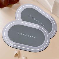 Tapis de bain en diatomite super absorbant, luxe léger, antidérapant, écologique, pour la maison et l'hôtel, séchage rapide, tapis de sol en terre de diatomée