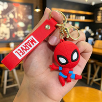 Nuevo Llavero de Silicona de Spiderman, Capitán América y Iron Man, Colgante de Muñeco de Mano, Regalo de Dibujos Animados