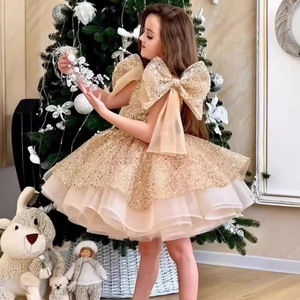Vestido <span class=keywords><strong>de</strong></span> Fiesta <span class=keywords><strong>de</strong></span> Princesa para Niña, Estilo Cuento <span class=keywords><strong>de</strong></span> Hadas, Color Caramelo, Tul con Flores, <span class=keywords><strong>Alta</strong></span> <span class=keywords><strong>Costura</strong></span>, <span class=keywords><strong>Alta</strong></span> Calidad, para Boda o Cumpleaños, con Cola - Product Image 3