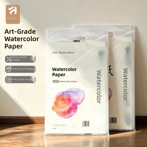 Papier aquarelle 180GSM 230GSM 4K, lot de 10 feuilles, feuilles d'entraînement pour examens artistiques, papier de peinture, vente en gros - Product Image 1