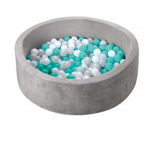 Fosse à balles souples à nettoyer pour enfant, cadeau magique, facile à nettoyer, de couleur grise, pour espace privé, fosse à balles rondes, étanche - Product Image 5