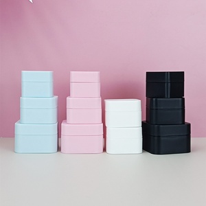 Wholesale 5g 10g 20g 30g 50g Pink PP <b>Plastic</b> Double Layer Cosmetic <b>Jar</b> Empty Cosmetic Packaging Square Face Cream <b>Jars</b> - Product Image 4
