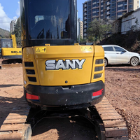 Excavatrice d'occasion Sany SY35U, chenille d'origine chinoise, 3,5 tonnes, mini-excavatrice d'occasion Sany SY35U