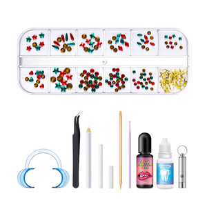 Kit de Gemas Dentales DIY con Pegamento y Herramientas, Cristales Planos de Formas Variadas para Decoración Dental, Set de Arte para Uñas al por Mayor - Product Image 5