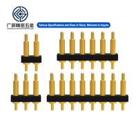 Connecteur Pogo Pin mâle plaqué or 2,54 mm 5V 2A à 2, 3, 4, 5, 6, 7 ou 8 broches pour appareils électroniques PCB