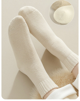 Chaussettes d'intérieur d'hiver pour femmes, logo personnalisé, maintien au chaud, standard, transparentes, confortables, douces, collantes, mi-tube, chaussettes de nuit