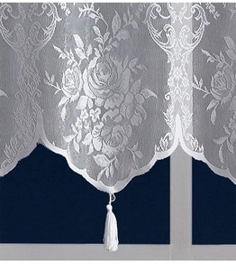 <span class=keywords><strong>Tende</strong></span> <span class=keywords><strong>bianche</strong></span> del mezzo caffè del fiore della porta delle finestre corte floreali all'ingrosso per la cucina - Product Image 2
