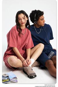 250g Women Streetwear Retro Washed Short <b>Sleeve</b> Loose Cotton T-Shirt Quick-Drying Breathable Summer T Shirts - Product Image 4