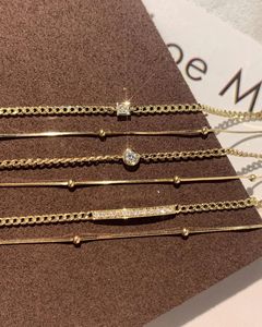 Xinfly 18K Pure Gold Jewelry Double Chain Diamond <b>Bracelets</b> <b>Adjustable</b> <b>Bracelets</b> Natural Diamond Jewelry - Product Image 4