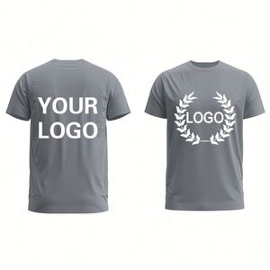 เสื้อยืดแขนสั้นผ้าโพลีเอสเตอร์ผสมสแปนเด็กซ์สำหรับผู้ชายและผู้หญิง พิมพ์ลายซิลค์สกรีน โลโก้สั่งทำได้ รับผลิตแบบ OEM ODM เสื้อผ้าส่งเสริมการขาย - Product Image 3
