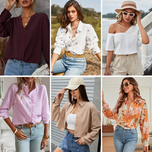 Wholesale Women's Shirts Fashionable and Elegant Women's Printed Shirts <b>Mixed</b> Shipment - Product Image 3