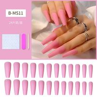Pointes d'ongles multicolores réutilisables en acrylique ABS faits à la main, longs clous à presser rouges unis Extendo, vente en gros