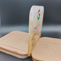 Taille personnalisée Ntag215 120*120mm acrylique plaque debout café boutique étiquette de prix RFID acrylique Table Menu