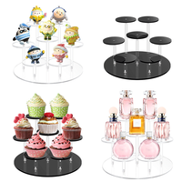 6 pièces de présentoirs modernes durables non pliables, 6 tailles, supports de présentation rectangulaires transparents à niveaux, porte-bijoux