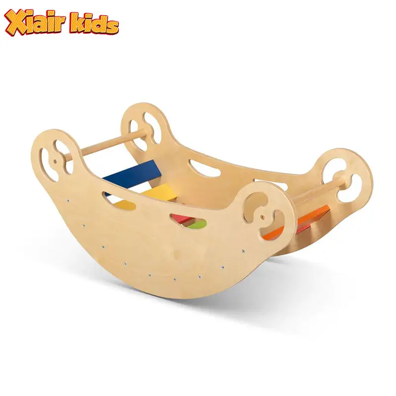 Xiair Hot Sale Handgemaakte Houten Schommelstoel Speelgoed Voor Kind Educatief Speelgoed Montessori Rockers Balansborden Glijbanen