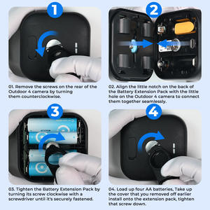Комплект из 2 аккумуляторных блоков для умных камер видеонаблюдения с 8 литиевыми батареями, водонепроницаемые, совместимые с Blink Outdoor 4 - Product Image 4