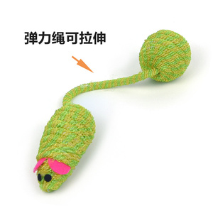 عبر الحدود الحيوانات الأليفة التفاعلية المنتج اللون المنسوجة الماوس الذيل الكرة الصوت لعبة القط مضغ - Product Image 6
