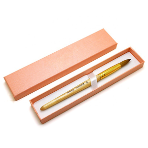 Pinceau à ongles en acrylique 100% Kolinsky avec manche en bois et virole dorée pour le nail art en gel, différentes tailles - Product Image 5