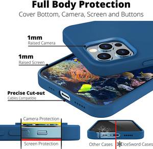 Campione gratuito in Silicone liquido custodie per telefono per <span class=keywords><strong>iPhone</strong></span> 17 16E 15 14 13 12 11 Pro Max OEM custom Logo Cover posteriore impermeabile - Product Image 3