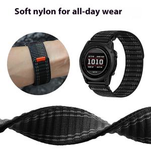 Montre en nylon compatible Wild Force à dégagement rapide en acier inoxydable Orange jaune Garmin Fenix 8/7/6/E/<span class=keywords><strong>7X</strong></span>/7S Series Compatible - Product Image 2