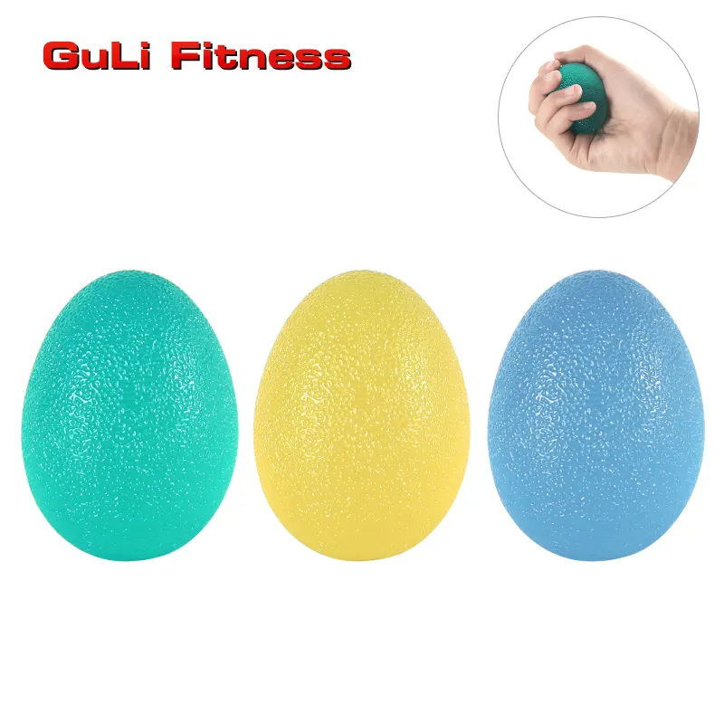 Guli Fitness 2021 Hot Sale Silicon Sport training Stärken Sie die Übung TPR Egg Shaped Hand Grip Massage Ball Hand Exerciser