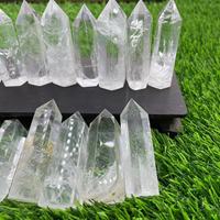 Natürlicher Klarer Quarz-Edelstein, Einseitig Terminierter Punkt, Geschnitzte Heilsteine, 5-6cm Größe, Wasserdichter Feng-Shui-Behälter, Individuell Anpassbar