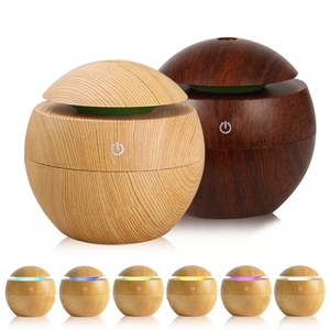 Difusor de Aceites Esenciales Portátil Clásico de 130 ml, <span class=keywords><strong>Humidificador</strong></span> USB con Aspecto de Madera para Habitación, Oficina, Hogar y Auto - Product Image 2