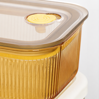 Boîte à lunch bento contemporaine en verre divisée pour préparation de repas au micro-ondes avec couvercles en PP compatibles lave-vaisselle