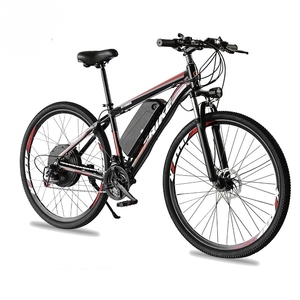 Vélo de montagne électrique 29 pouces en alliage d'aluminium, moteur arrière sans balais, batterie lithium 48V 10AH, 7 vitesses, freins à disque doubles à l'avant - Product Image 1