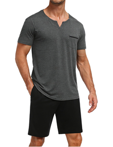 Pantalones de Pijama para Hombre de Tela de Poliéster/Algodón, Talla Grande, Color Sólido, Suaves, Transpirables, Holgados, con Cintura Elástica para Dormir - Product Image 1