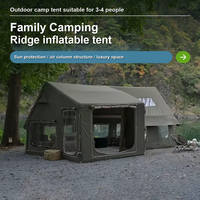 Abri gonflable toutes saisons, tente instantanée pour famille, tente Air-Ridge avec protection contre le soleil et la pluie, tissu Oxford imperméable