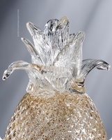 Ornements de sculpture en forme de fruits de luxe décoration d'ananas gonflable en verre fait à la main moderne pour l'artisanat du verre